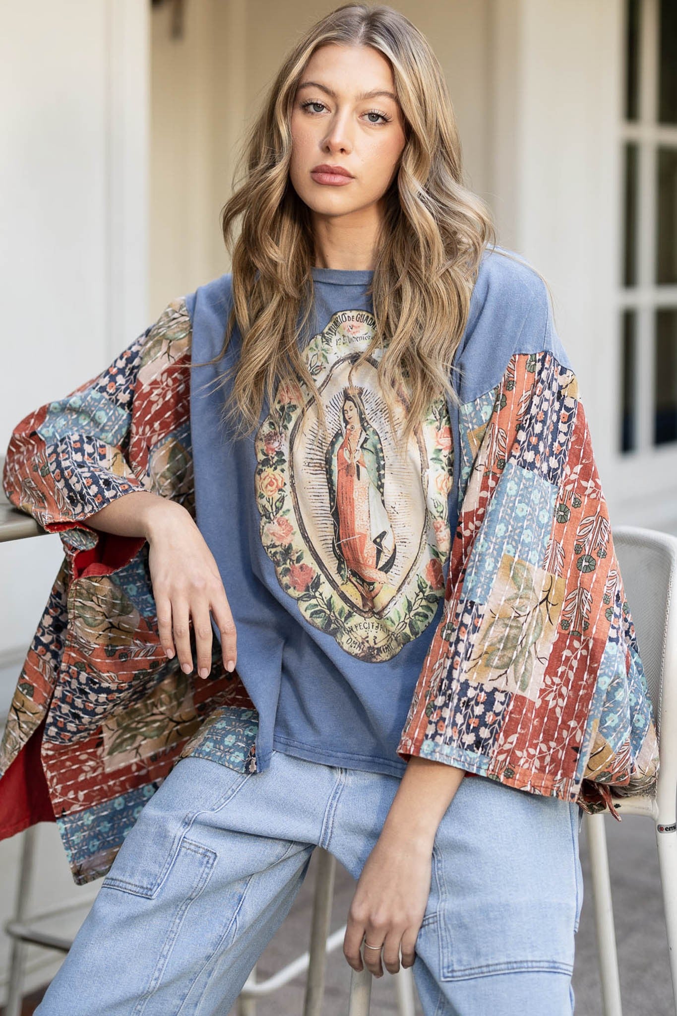 Mary Poncho Sleeve Shirt