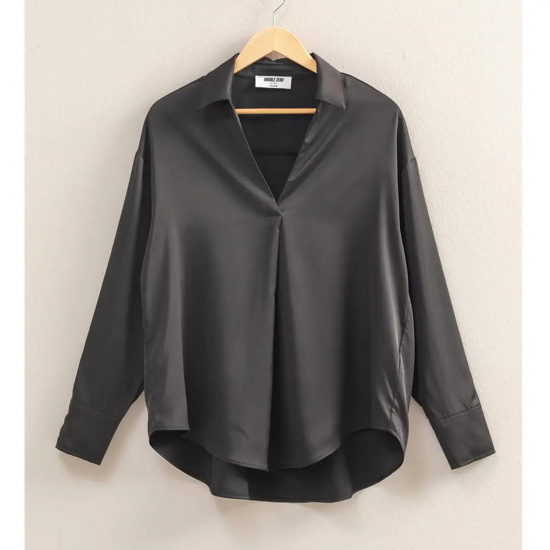Black Satin Shirt