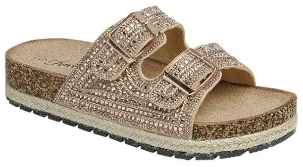 Sparkle woven platform Birk 2 colors