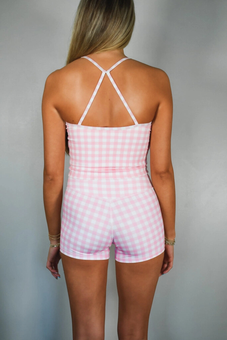 Pivot Gingham Tank athletic Pink