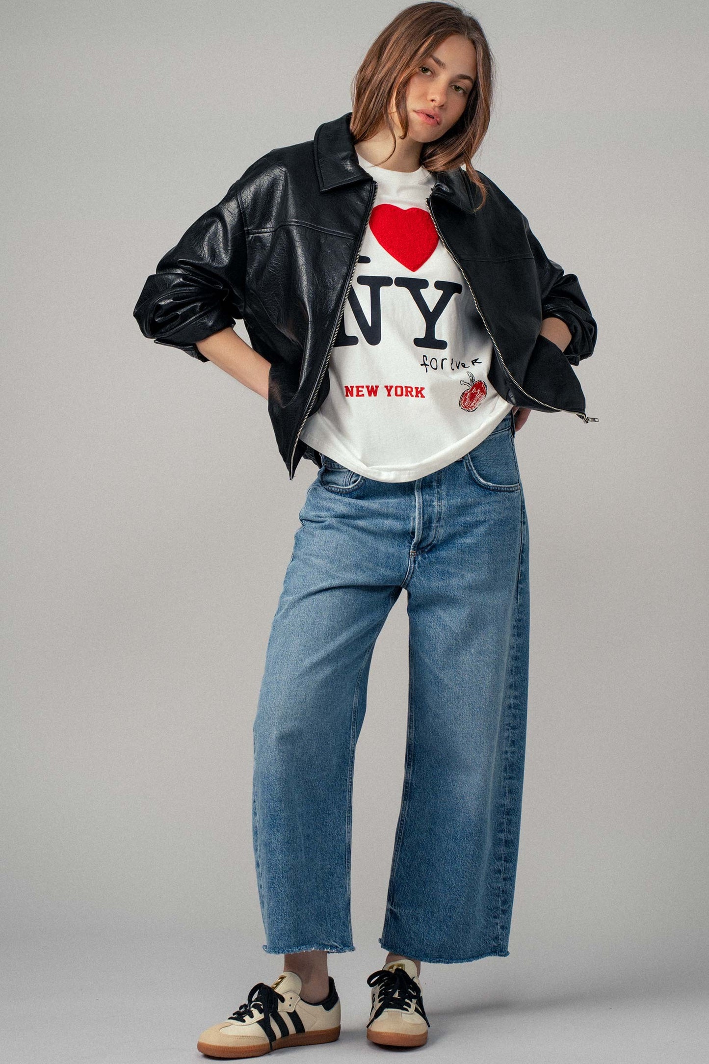 Wide Leg High Waist Denim Jeans