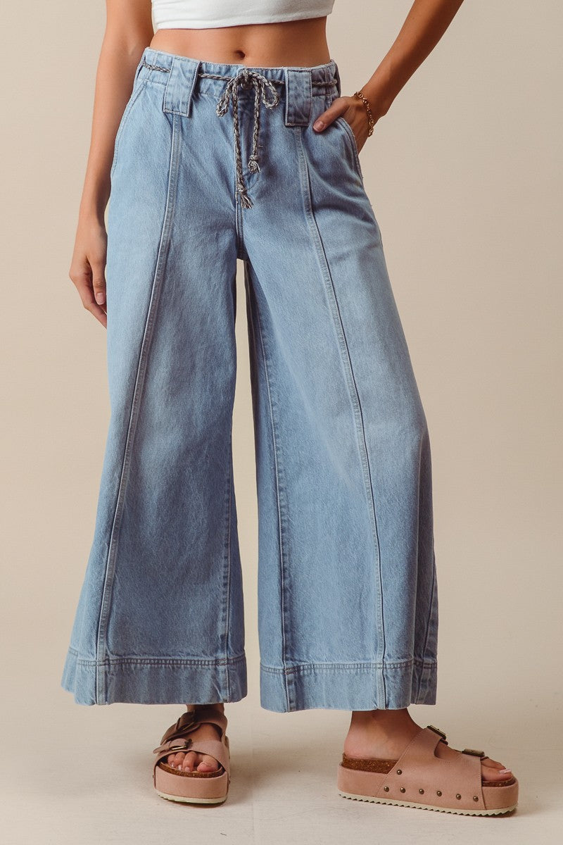 Wide Leg Drawstring Jean