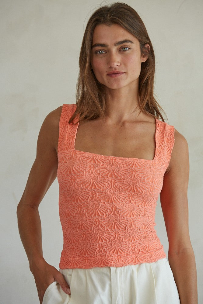 Coral Jaquard Tank