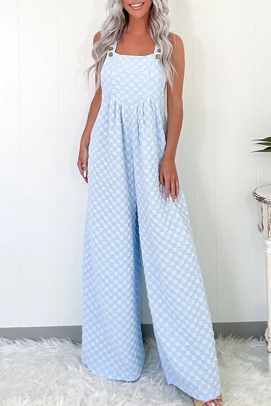 Blue checkered Jumpsuit