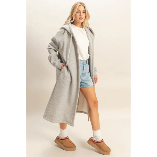 Fleece French Terry Hood Coat