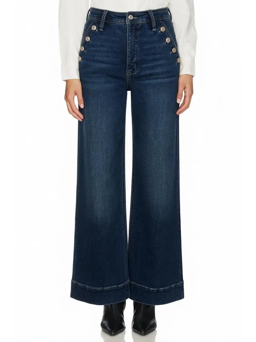 High Rise Tummy Control Palazzo Jeans