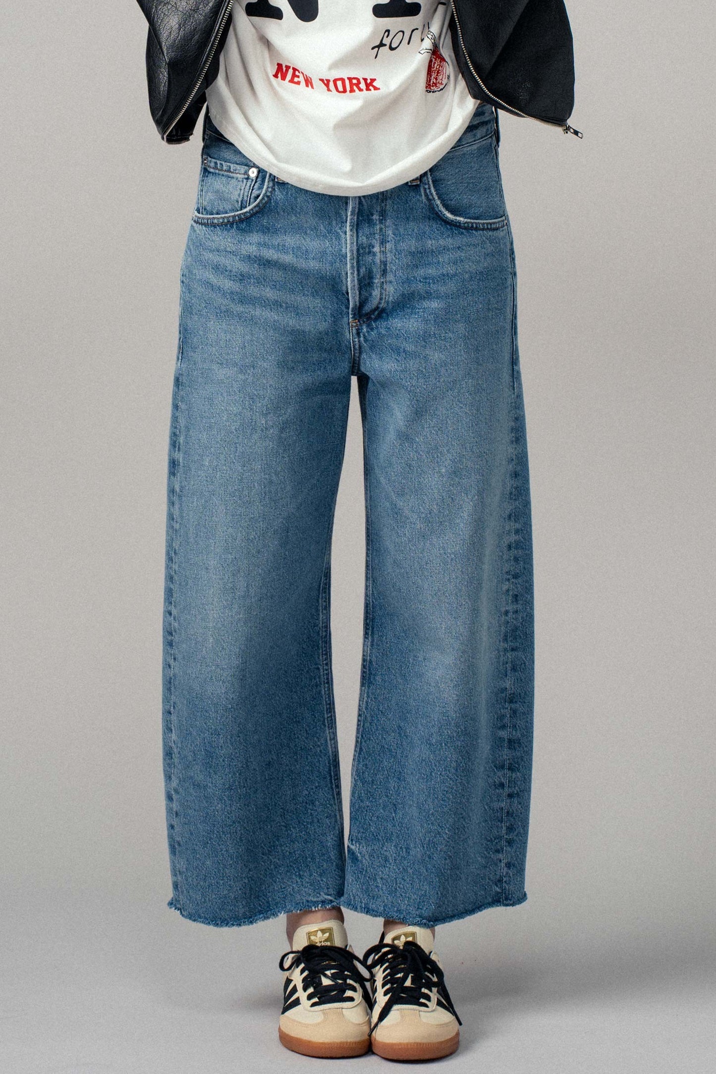Wide Leg High Waist Denim Jeans