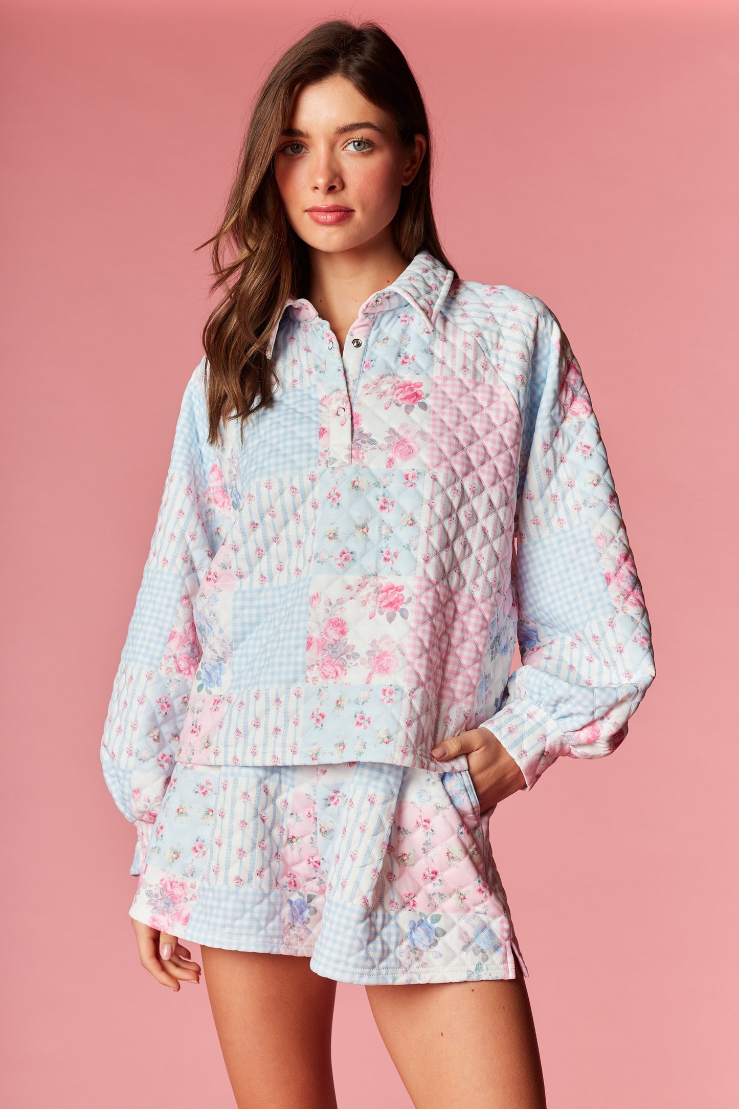 Pastel Patchwork Quilted Lounge Set PREORDER 3/14