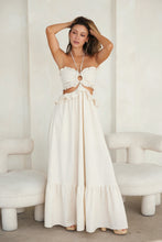 Load image into Gallery viewer, Cut-Out Ruffled Maxi Halter Dress backordered 7/15
