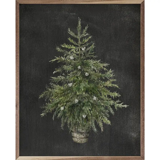 Christmas Tree Wooden Plank Framed art Coco+Home