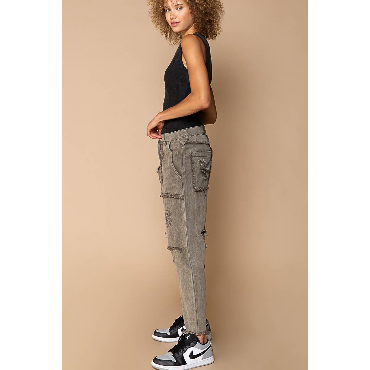 Casual Distressed Hammer Pants