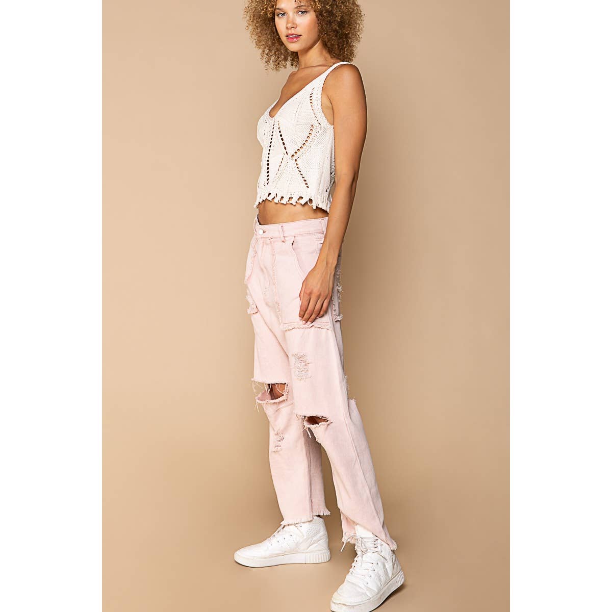 Casual Distressed Hammer Pants