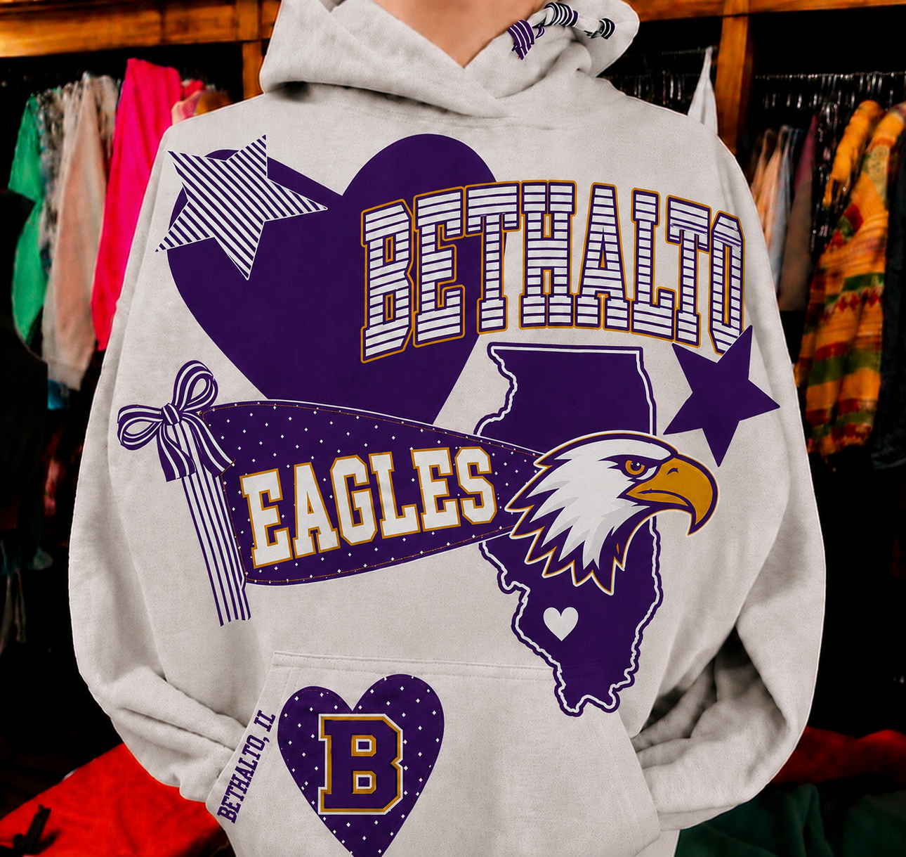 Custom High school college hoodie PREORDER shipping available 8/6