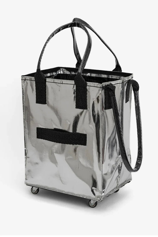 Silver Rolling Xlarge Tote