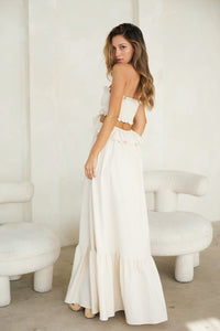 Cut-Out Ruffled Maxi Halter Dress backordered 7/15