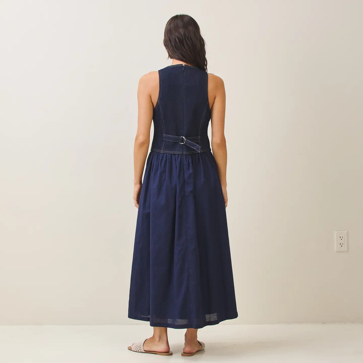 Denim Vest Long Dress PREORDER 2/20