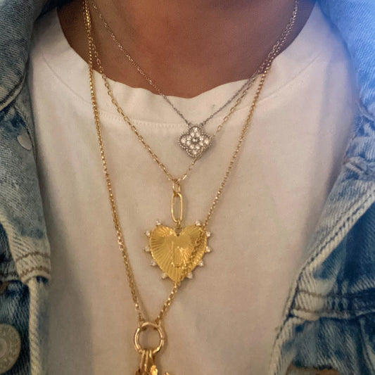 Bestseller Clip Hanging Initial Heart Necklace