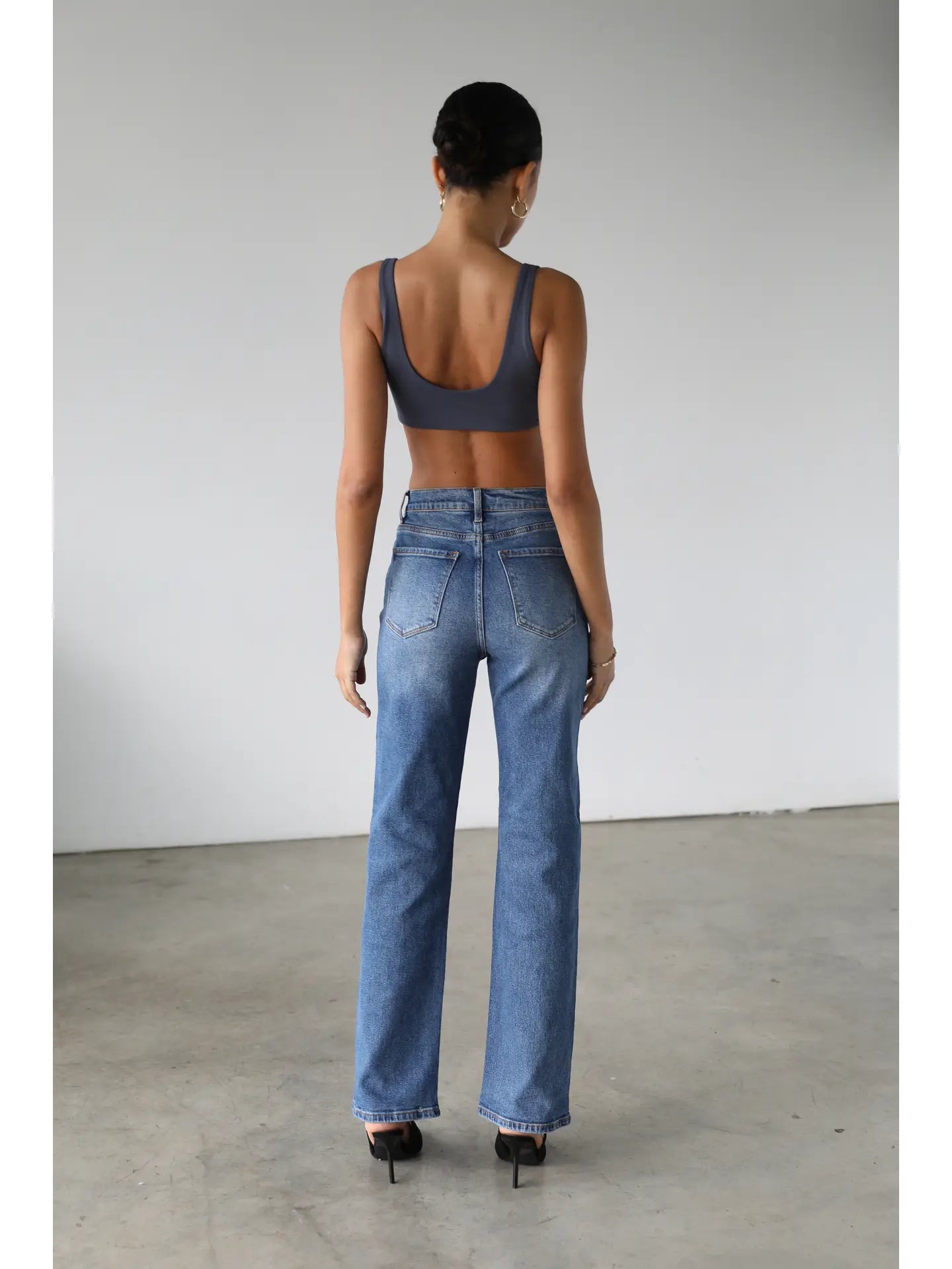 Ruffle Detail Long Sleeve Flare Blouse