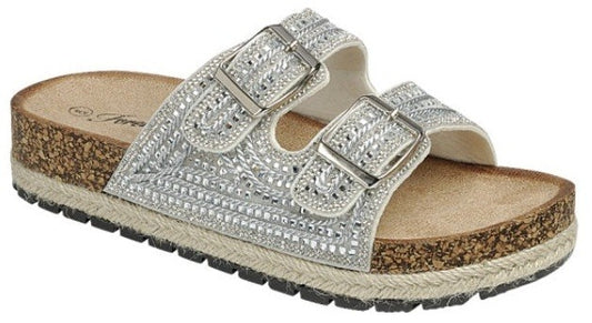 Sparkle woven platform Birk 2 colors
