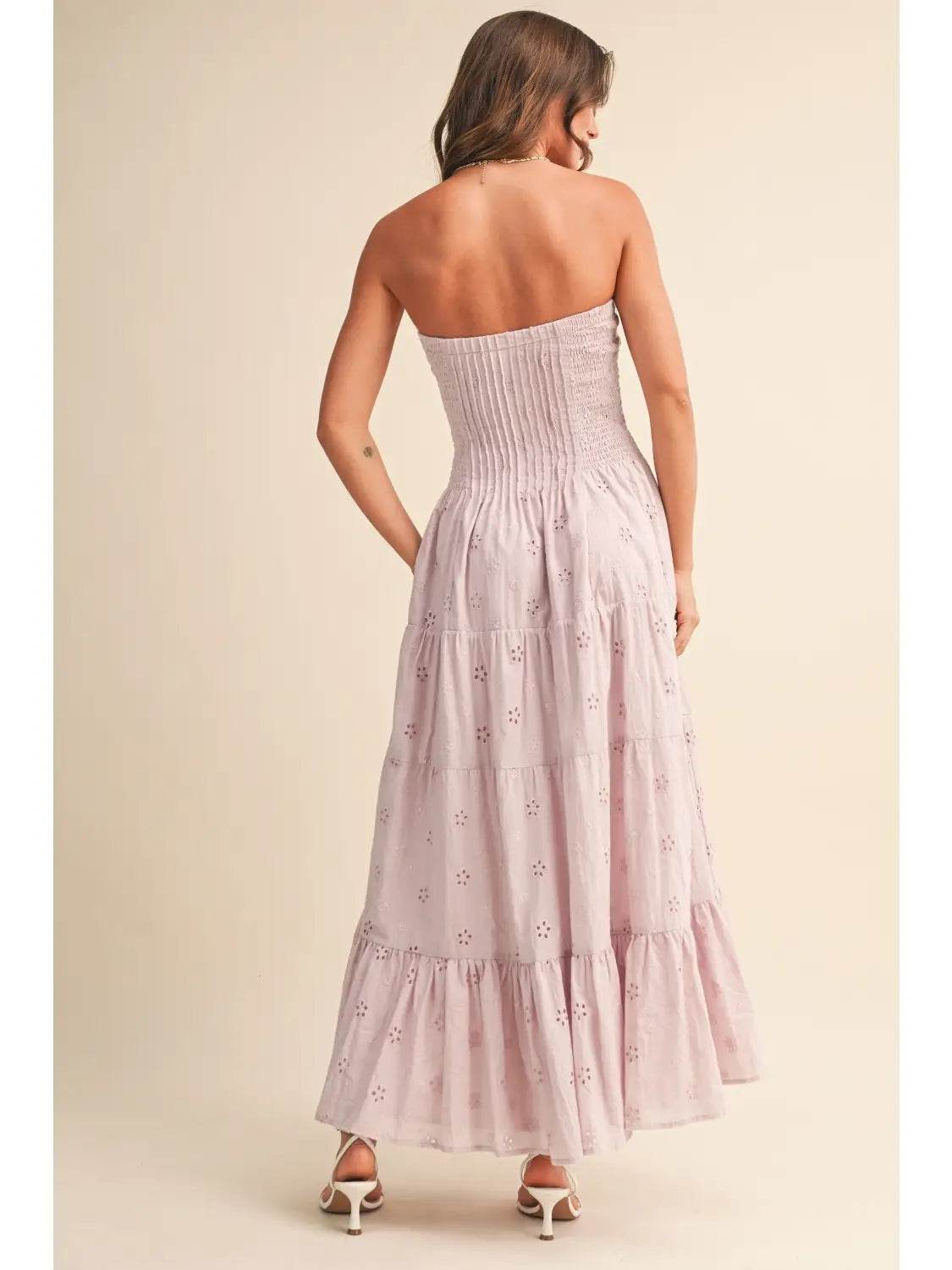 Pleated Detail Layered Midi Dress