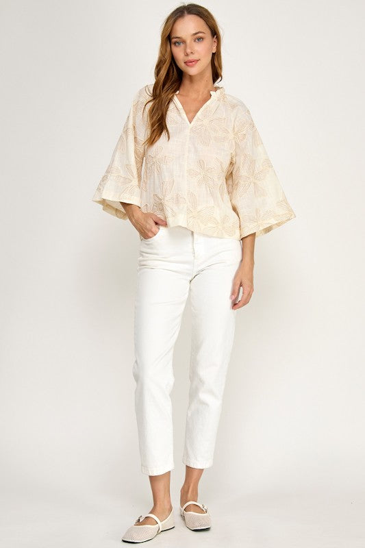 Floral Embroidered Top
