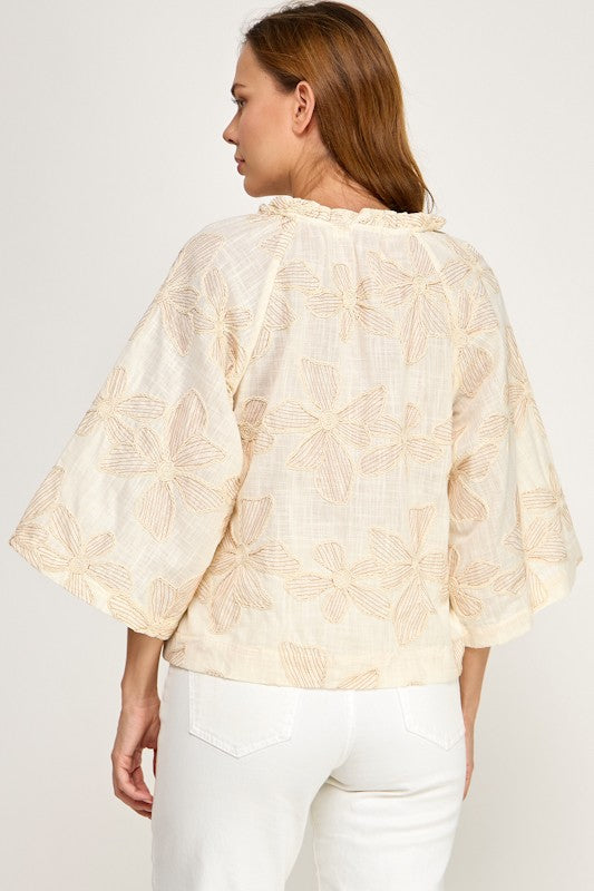 Floral Embroidered Top