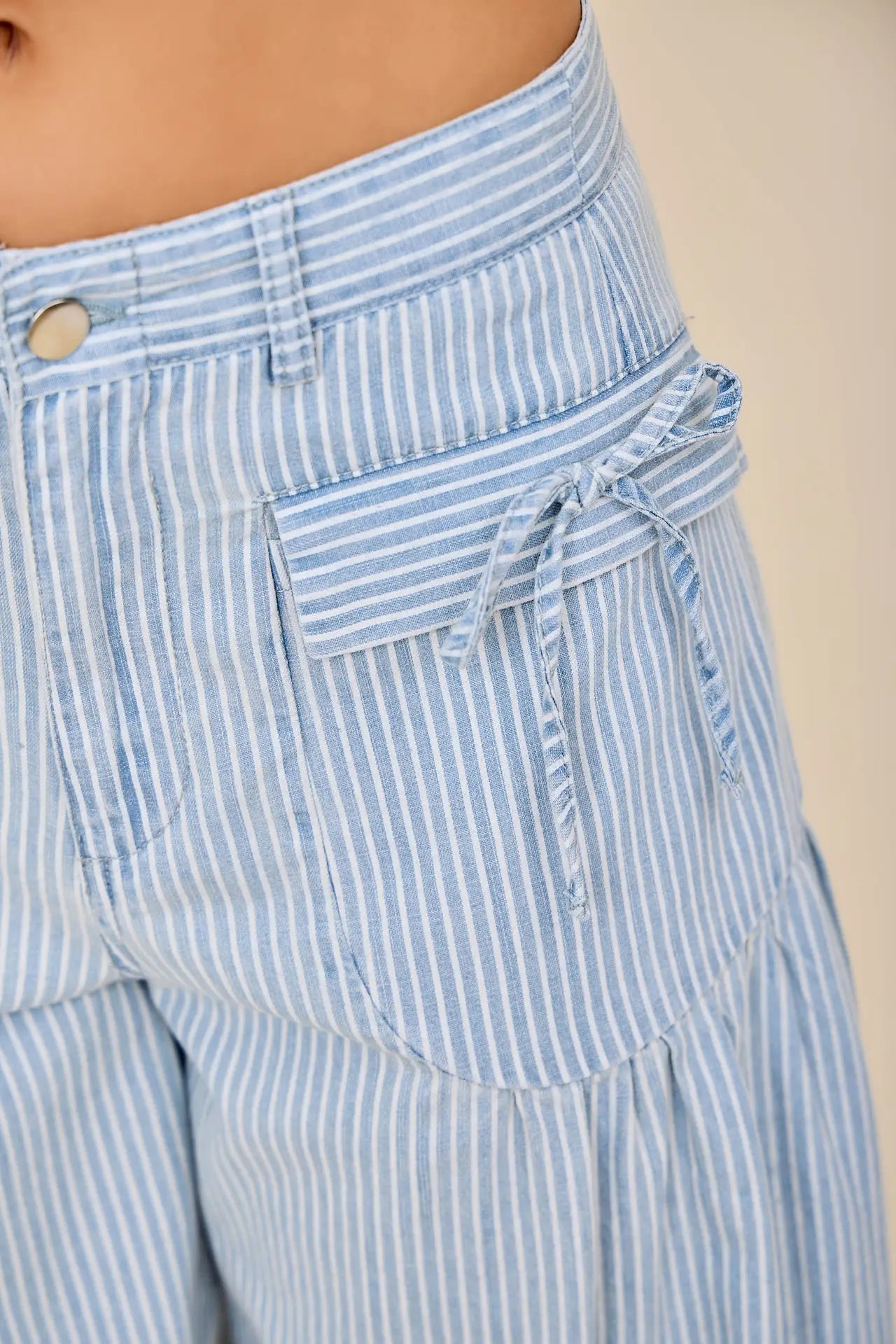 Southern Striped Balloon Cargo Wide Pants