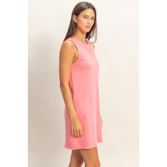 Pigment Dyed Sleeveless Mini Dress