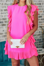 Load image into Gallery viewer, Pink Ruffle Midi Dress
