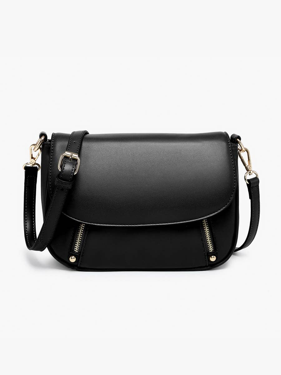 Lindsay Dual Zip Flapover Crossbody