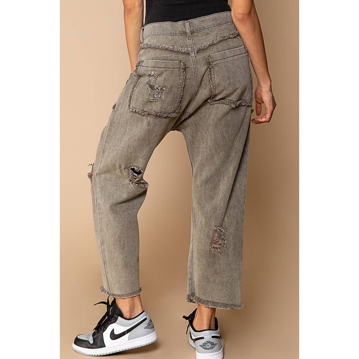 Casual Distressed Hammer Pants