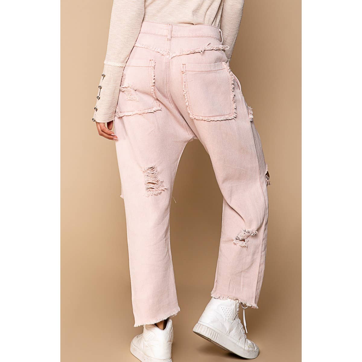 Casual Distressed Hammer Pants